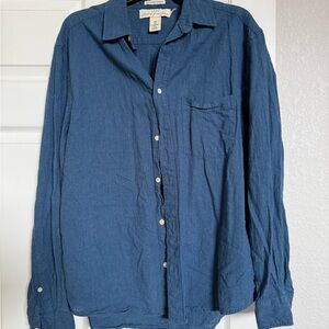 H&M Navy Casual Button-Down Shirt